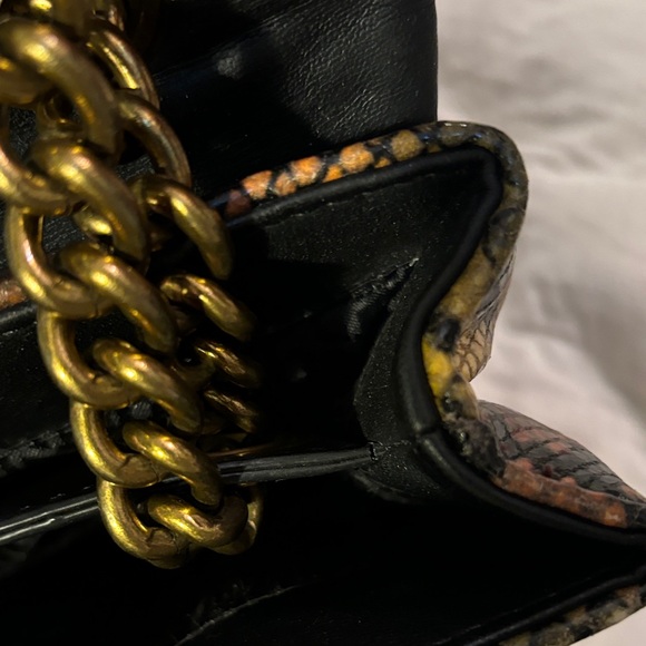 Kurt Geiger Brown and Gold Chain Shoulder Bag - Picture 8 of 12